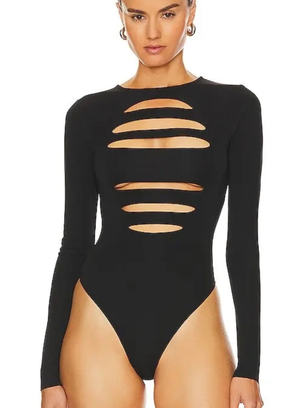 NWT h:ours Tamika Bodysuit in Black - Size XSmall